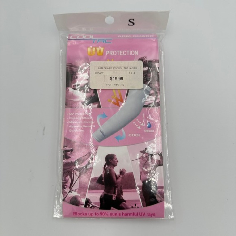 Cool Tac Ladies Arm Guard UV Protection Cooling Sleeves Pink Small‎ Rhinestone